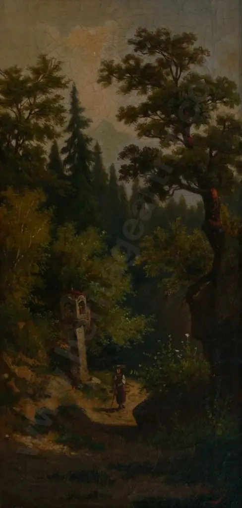 UNKNOWN Artist - Pilgrim's Path with Traveller Image 1++