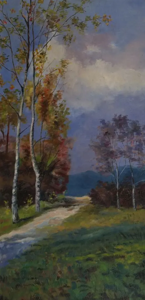 UNKNOWN Artist - Path Through Forest in Autumn Image 1++