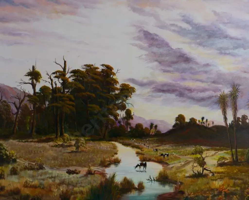 O'SULLIVAN, P.J. (Active 1980s) - The Low Hills of Takaka Image 1++