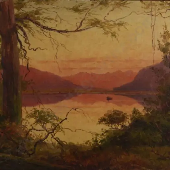 CARRINGTON, George William (1855-1940) - Sunset on Lake