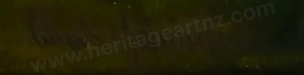 YOUNG, Chas (Active 1884-1918) - Mountains with Canoe on Lake Image 1++