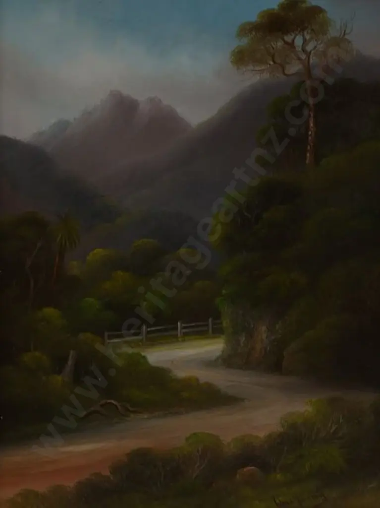 YOUNG, Chas (Active 1884-1918) - Unknown Gorge - possibly Otira Image 1++