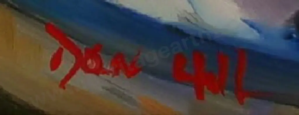 HILL, Don (Active  1990s) - Boats in Estuary Image 1++