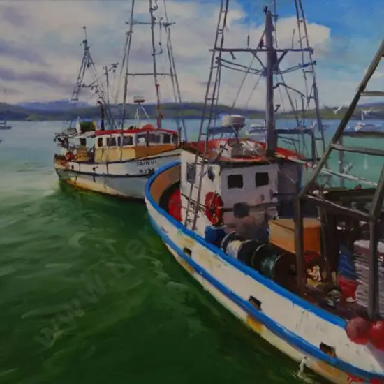 HILL, Don (Active  1990s) - Boats in Estuary