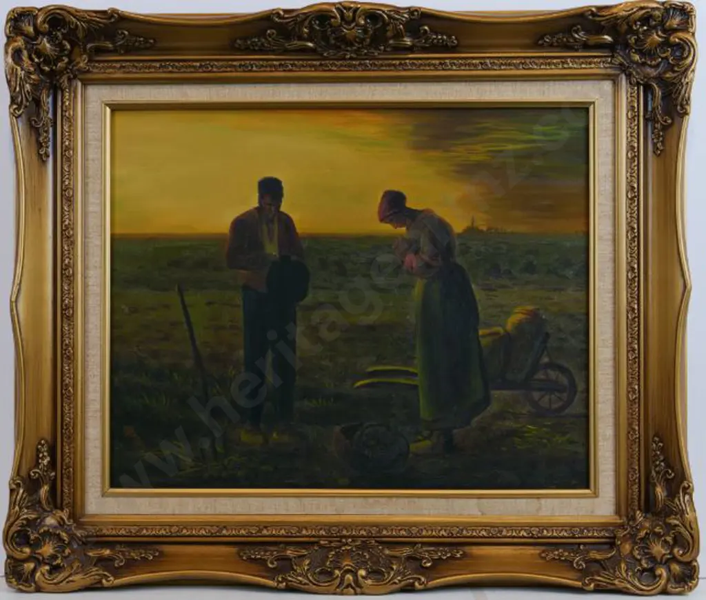 MILLET, Jean Francois (1814-1875)  - copy after - The Angelus Image 1++