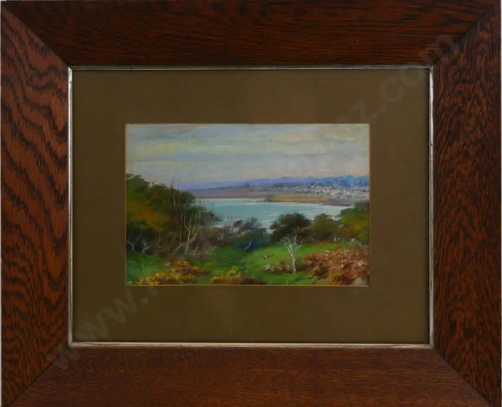 UNKNOWN Artist - View of Unknown Bay with Settlement Image 1++