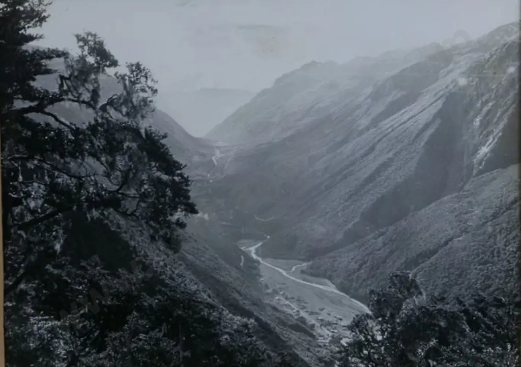 UNKNOWN Photographer - Unknown Gorge with River - mid Century Image 1++