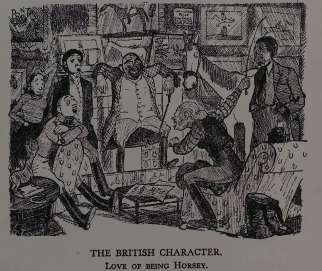 LAIDLER, Graham AKA 'PONT' (1908-1940) - The British Character - Love of Being Horsey Image 1++