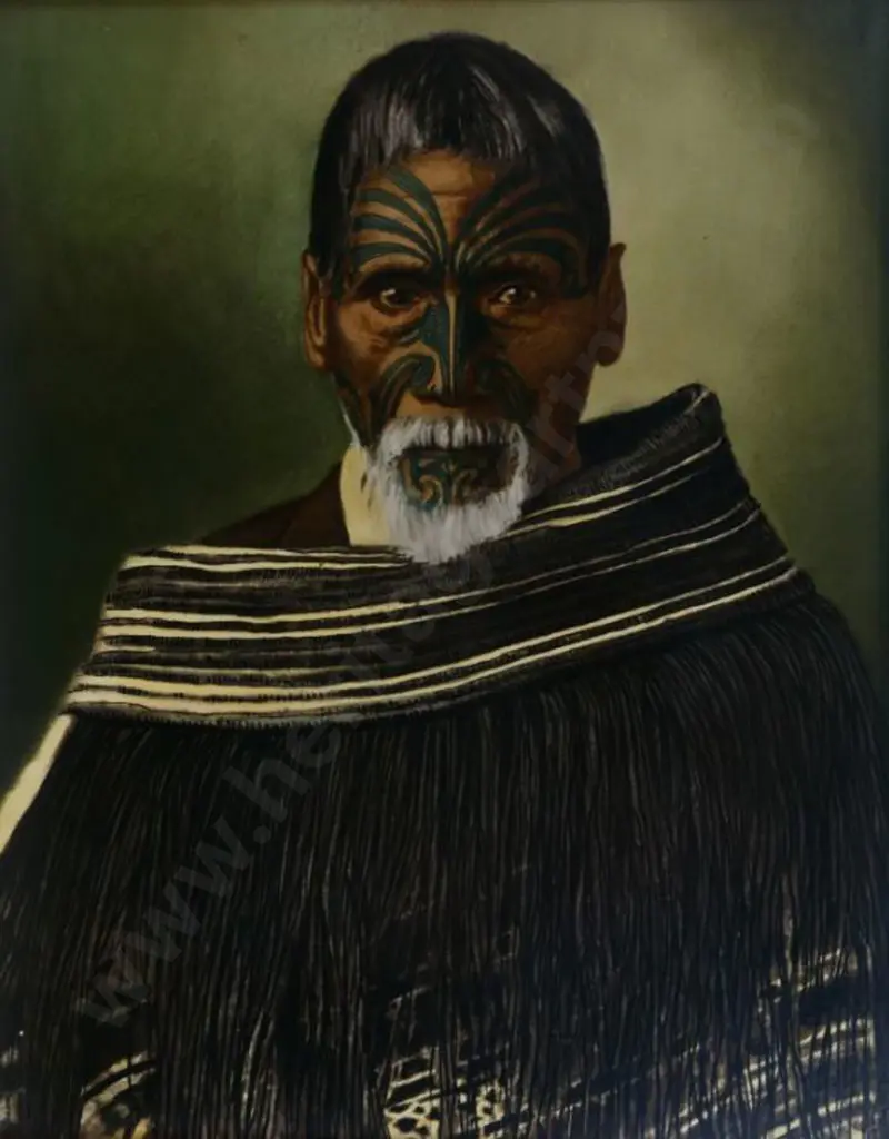 GOLDIE, Charles Frederick (1870-1947) - Rewi Maniapotu - Maori Chief Image 1++