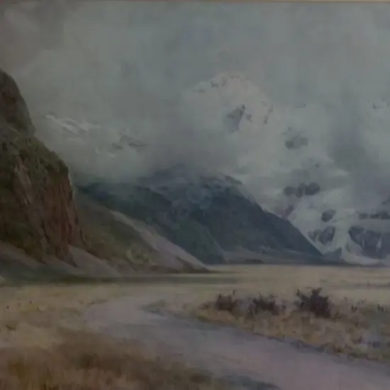 WORSLEY, Charles Nathaniel (1862-1923) - Southern Alps with River