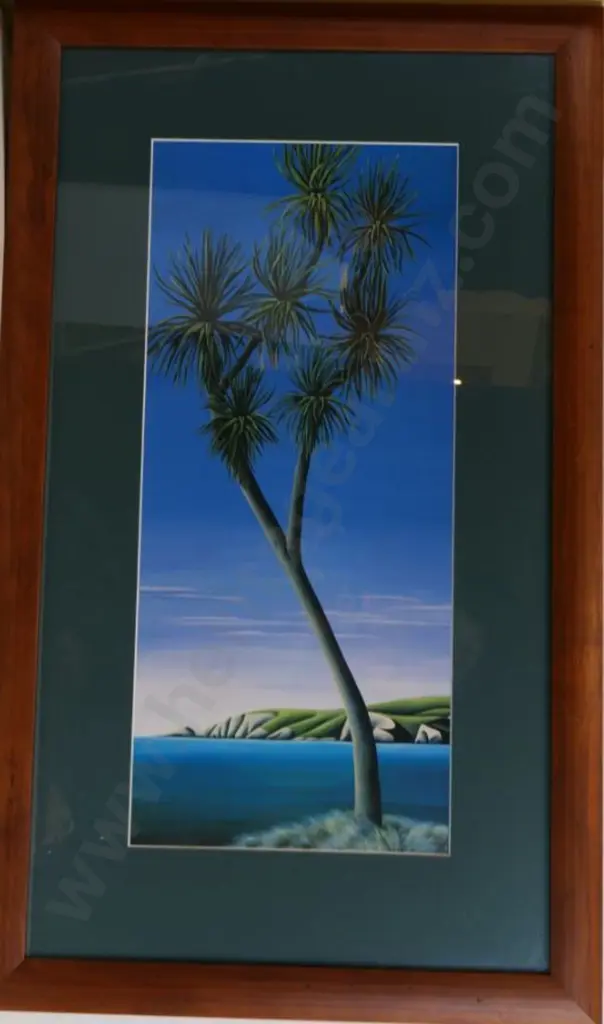 UNKNOWN Artist - Stylised Palm Tree with Shoreline Image 1++