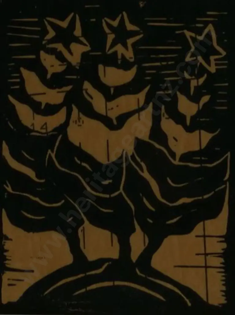 HOY, Susan (Active early 2000s) - Three Stars over Trees Image 1++