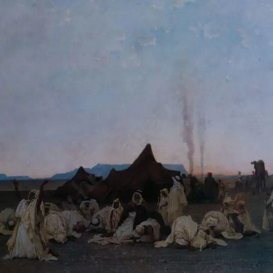 GUILLAUMET, Gustave Achille (1840-1887) - Evening Prayer in the Sahara 1863