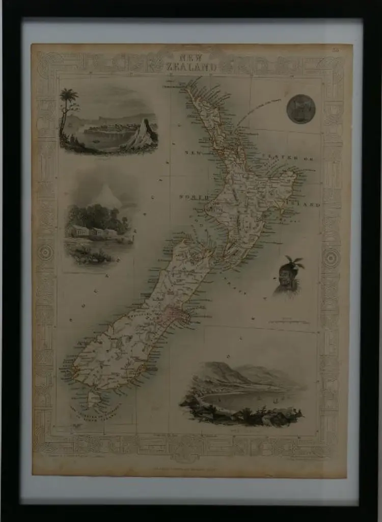 RAPKIN, John (1813-1899) - Map of New Zealand 1851 Image 1++