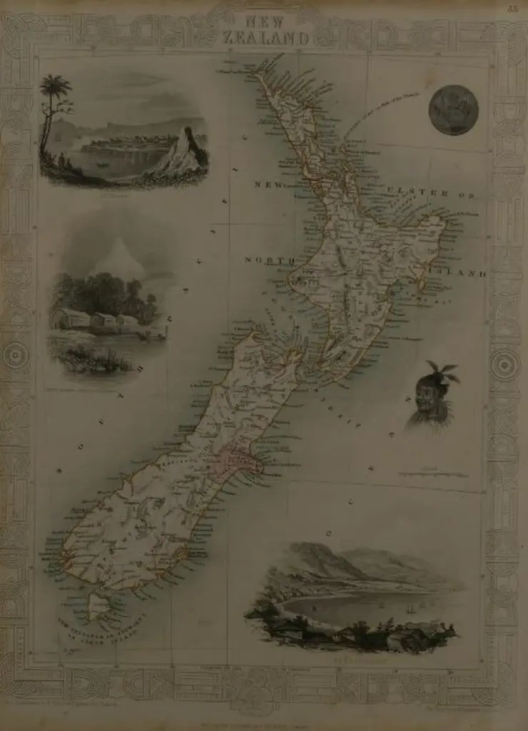 RAPKIN, John (1813-1899) - Map of New Zealand 1851 Image 1++