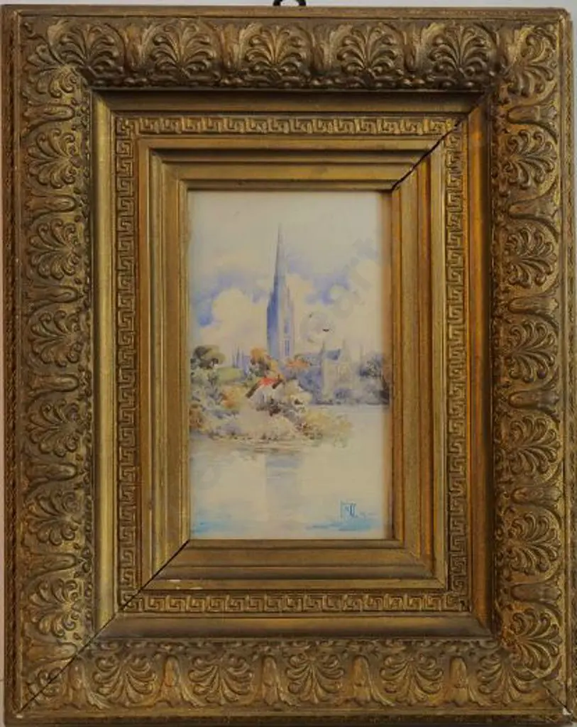 HODGKINS, Frances Mary (1869-1947) - First Church, Dunedin, 1900 Image 1++