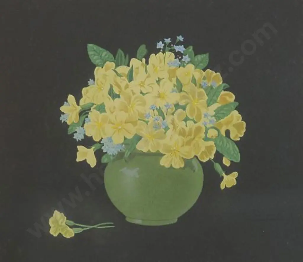 HALL THORPE, John (1874-1947) - Attributed - Flowers in Vase Image 1++