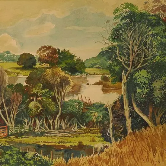 MITCHELL, Leonard (1925-1980) - A Forest Lake Manakau