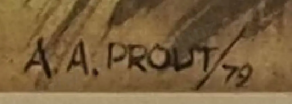 PROUT, Anthony A. (1946-) - Silver Birch Trees by Lake Image 1++