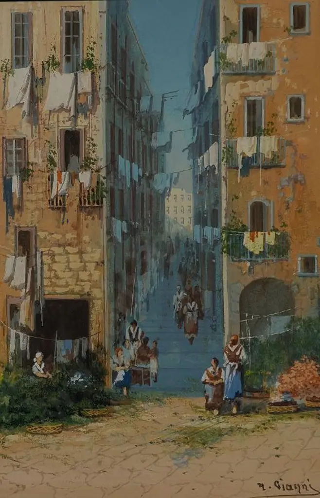 GIANNI, Maria (1873-1966) - Italian Street Scene Image 1++