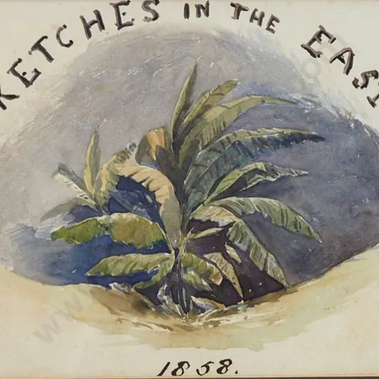 WARRE, Sir Henry James (1819-1898) - Sketches in the East, 1858 (Two sided watercolour)