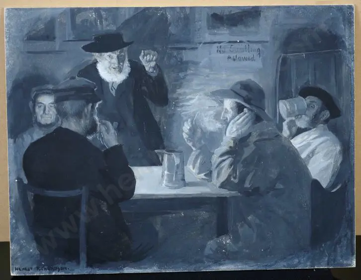 RICHARDSON, Harry Linley (1879-1947) - Village Politicians (No gambling allowed) Image 1++