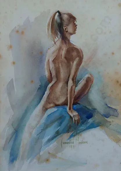 MADDOX, Ernestine (c.1981-1995) - Lady in the Nude Image 1++