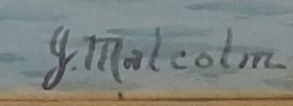 MALCOLM, J. (Active 1860s) - Mitre Peak - Head of Milford Sound Image 1++