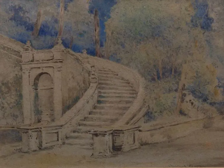 BARTON, Cranleigh (1890-1975) - Winding Steps with Trees Image 1++