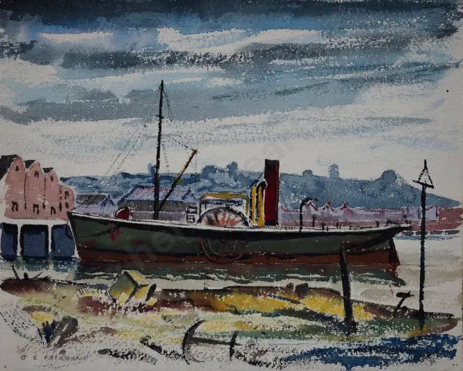 FAIRBURN, Geoffrey Ede (1905-1999) - Paddle Steamer Image 1++