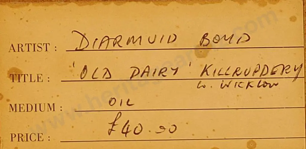 BOYD, Diarmuid - The Old Dairy, County Wicklow Image 1++