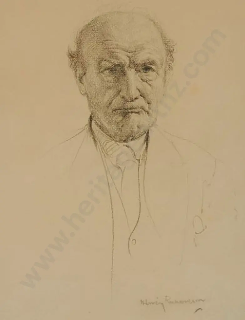 LINLEY-RICHARDSON, Harry (1878-1947) - Portrait of Unknown Man Image 1++