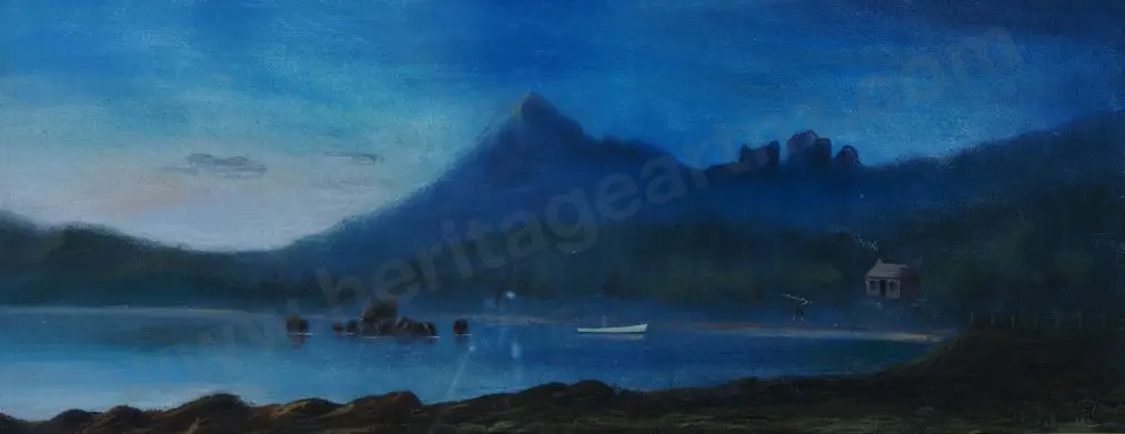 BOND, J.A. (1875-1953) - Inlet with Cottage Image 1++