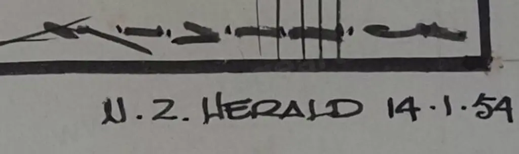 MINHINNICK, Gordon (1902-1992) - The Next Step (NZ Herald cartoon dated 1959) Image 1++