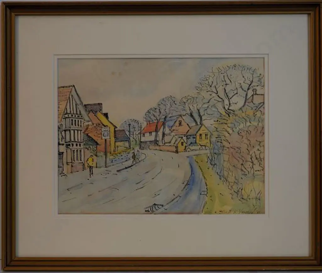 VENABLES, Mark K. (1917-2003) - Street Scene with People Image 1++