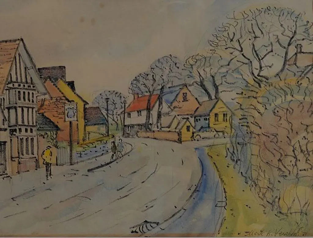 VENABLES, Mark K. (1917-2003) - Street Scene with People Image 1++