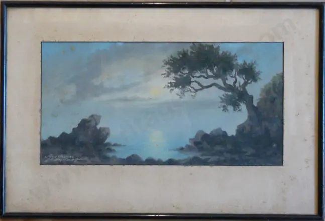 MAYCLAIR, J.R. Jnr (1907-1947) - View over Thames with Pohutukawa Image 1++