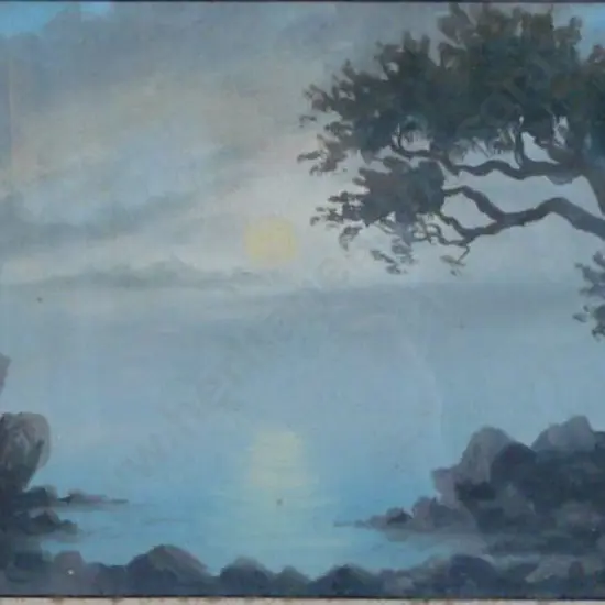 MAYCLAIR, J.R. Jnr (1907-1947) - View over Thames with Pohutukawa