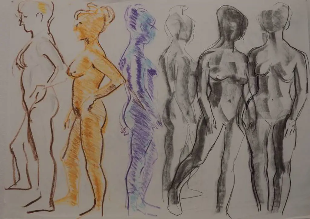 UNKNOWN artist - 6 Nudes Standing Image 1++