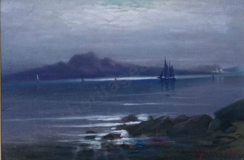 PERRETT, John Douglas (1859-1937) - Rangitoto Image 1++