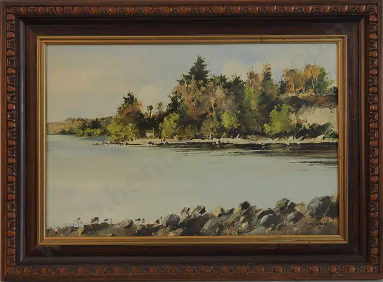 WALLERS, Peter (1953-) - Entrance to Taupo Boat Harbour Image 1++