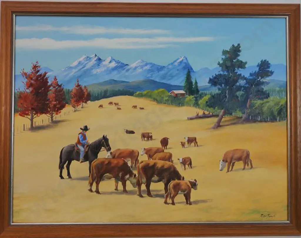 SCAIFE, Peter F. (1928-2011) - Cattle Roundup Image 1++
