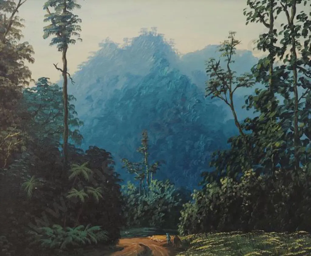 FABER - New Zealand Bush Track with Man and Horse Image 1++