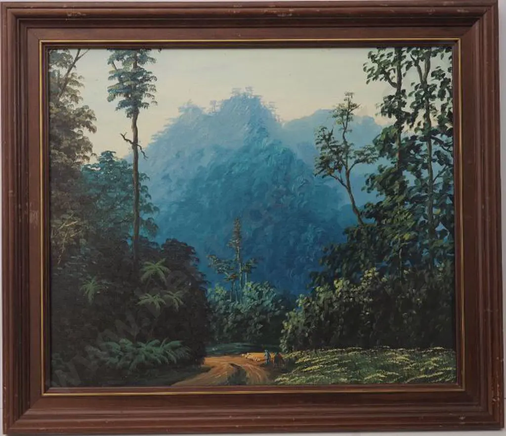 FABER - New Zealand Bush Track with Man and Horse Image 1++