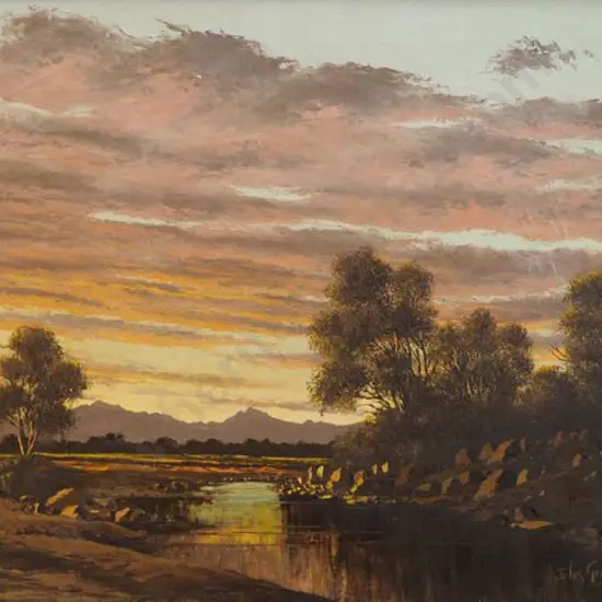 GREEFF, Johan (20th Cent.) - Sunset Landscape