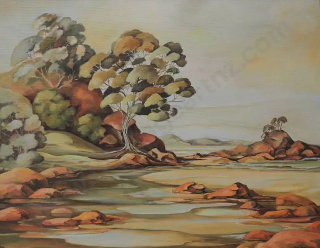 YOUNG, Ann - Gum Trees with Stream Image 1++