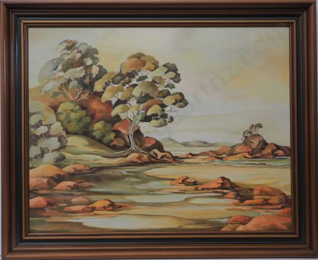 YOUNG, Ann - Gum Trees with Stream Image 1++