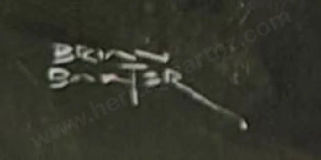 BAXTER, Brian (1940-) - Man on Bridge overlooking Stream Image 1++