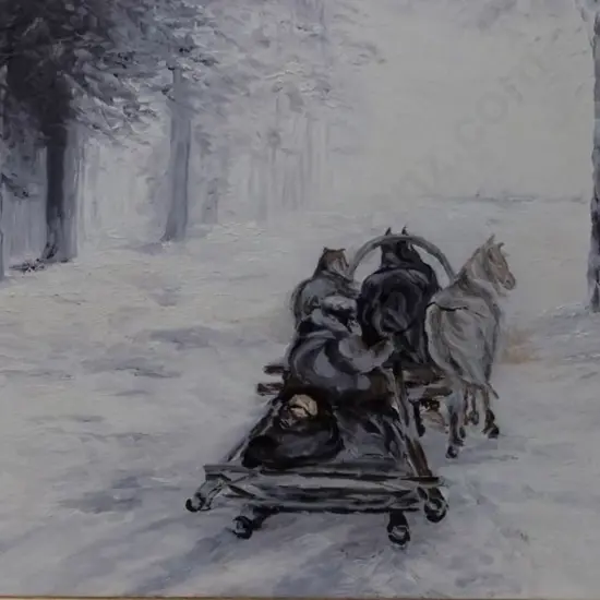 V.R. - Family on Sledge in Snow
