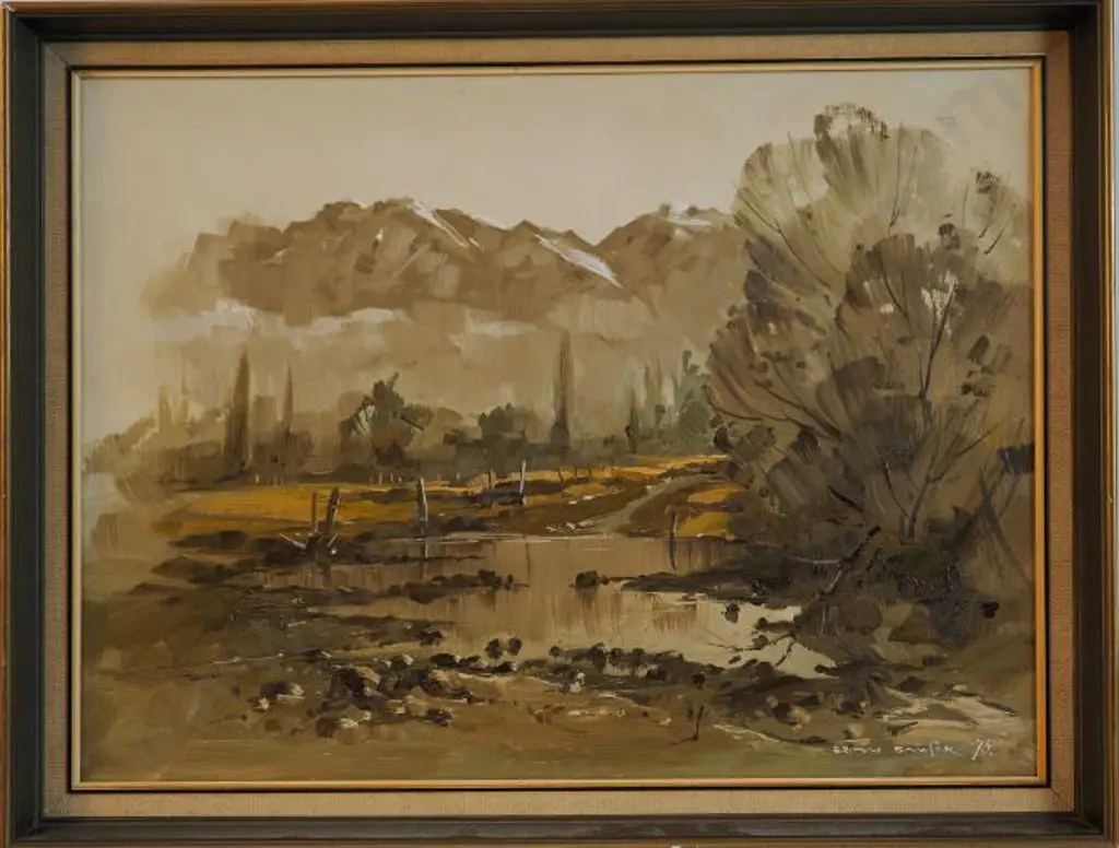 BAXTER, Brian (1940-) - River & Trees Image 1++